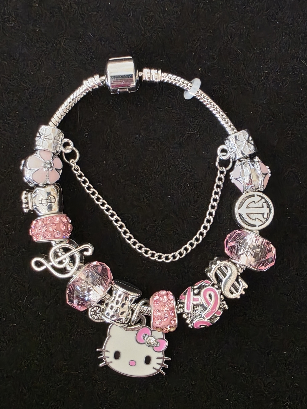 Hello Kitty Pink Charm Bracelet